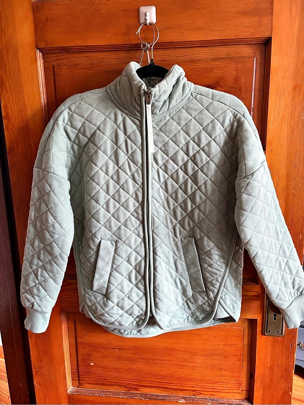 Avalanche Quilted Zip Jacket in Sage Green Like New